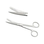 Nisha Surgical curved operating scissors 185mm blunt sharp stainless steel