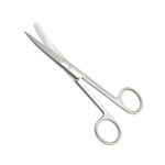 Nisha Surgical curved operating scissors 185mm blunt sharp stainless steel
