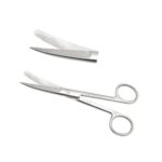 Nisha Surgical Curved Operating Scissors 145mm Blunt Sharp