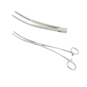 Nisha Surgical Bozemann Dressing Forceps 26cm Curved