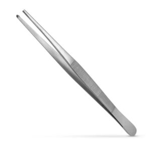 Standard Dissecting Forceps 18cm with 1×2 Teeth by Nisha Surgical
