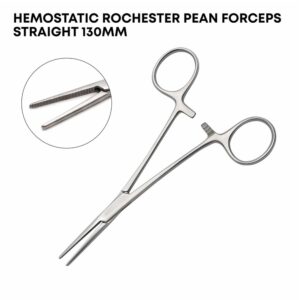 Rochester Pean Hemostatic Forceps Straight 13cm by Nisha Surgical