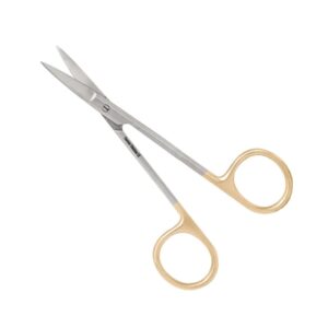 Nisha Surgical Iris Surgical Scissors 11cm Tungsten Carbide TC Straight Curved