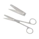 Nisha Surgical Standard Surgical Scissors 14cm Straight Blunt Sharp Stainless Steel