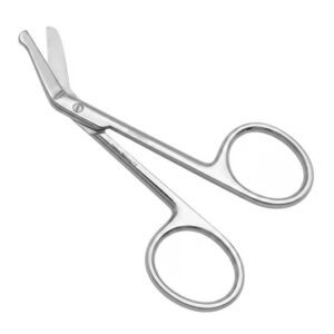 Nisha Surgical Ostomy Scissors Curved Blunt Tips Stainless Steel