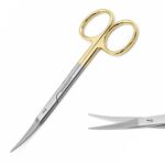 Nisha Surgical Curved Gum Scissors 12.5cm with Tungsten Carbide Inserts