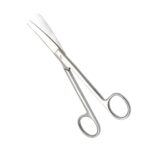 Nisha Surgical Reusable Surgical Operating Scissor Curved 185mm Blunt Blunt Stainless Steel