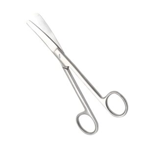 Nisha Surgical Reusable Surgical Operating Scissor Curved 185mm Blunt Blunt Stainless Steel