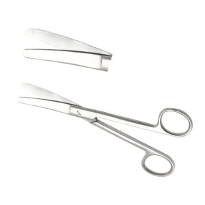 Nisha Surgical Reusable Surgical Operating Scissor Curved 185mm Blunt Blunt Stainless Steel